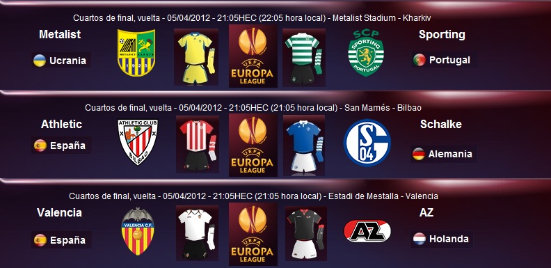 ( 16 ) Porra Europa League Cuartos de Final VUELTA 2011-2012