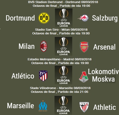 3 UEFA Europa League octavos ida 2017-2018