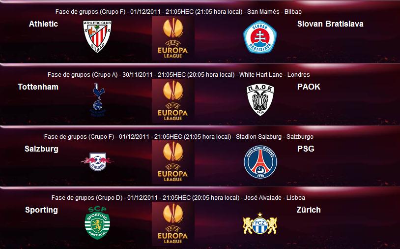 ( 9 ) Porra Europa League Jornada 5 2011-2012